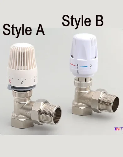 Válvula de control de temperatura de calefacción de suelo + válvula de cobre angular DN15/DN20/DN25 válvula de radiador de temperatura constante actuador automático