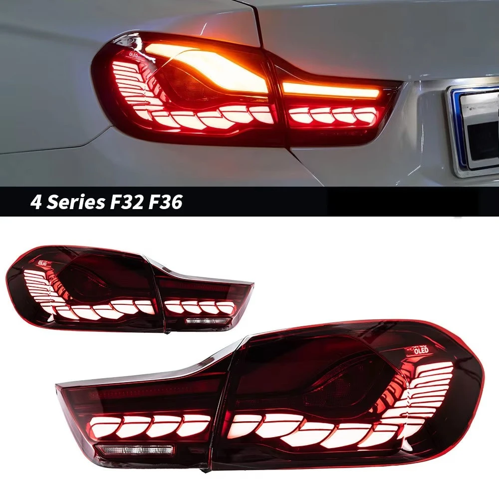 New High Quality LKS F32 Gts for 4 Series Taillight Assembly F32 F36 F80 Modification Upgrade Dragon Scale 12V LED A Pair