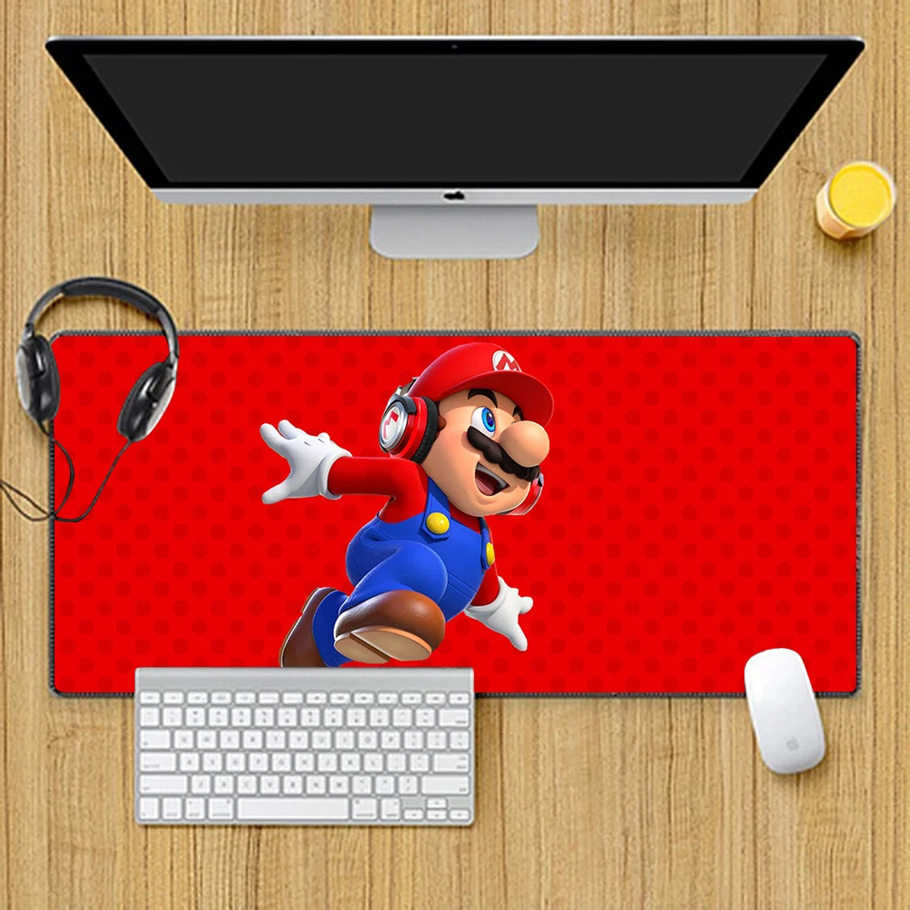 Hot Games Super M-Marioes Mousepad HD Printing Computer Gamers Locking Edge Non-slip Mouse Pad XXL90x40cm Keyboard PC Desk Pad