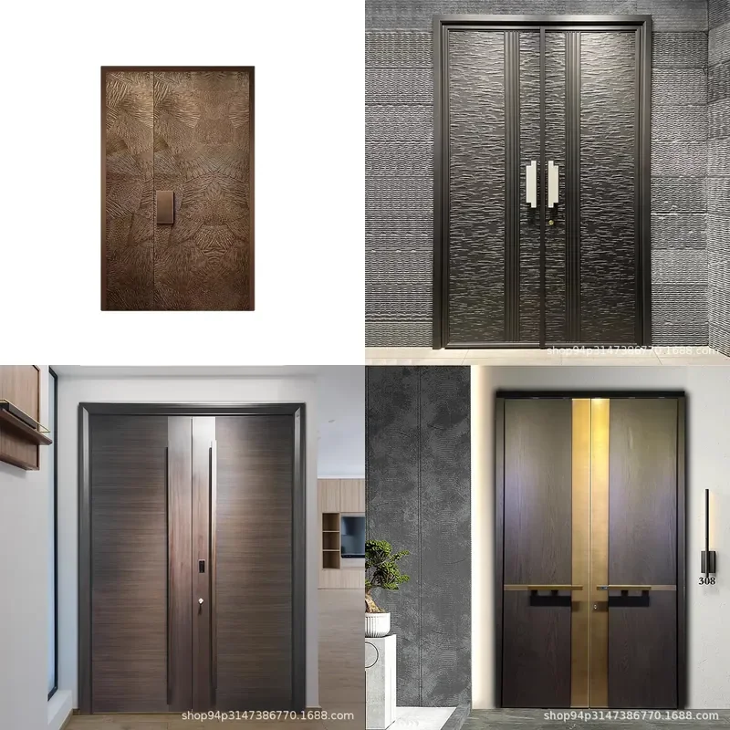 Cast Aluminum Entry Door Anti Theft Villa Entrance Exterior Front Gate Home Security Main Door