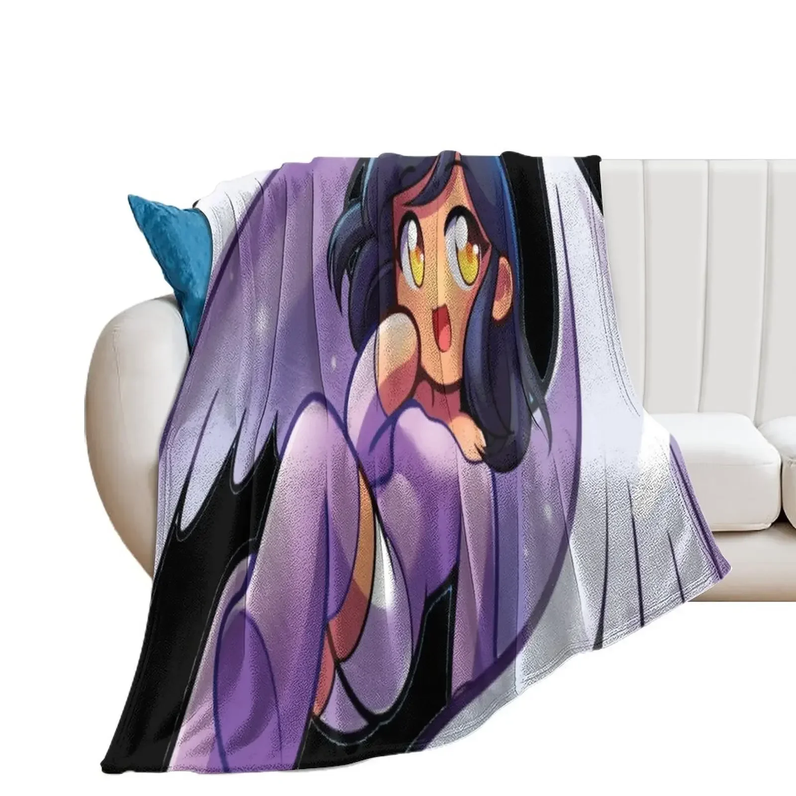 

Aphmau with Wings Throw Blanket Flannel Beach Blankets