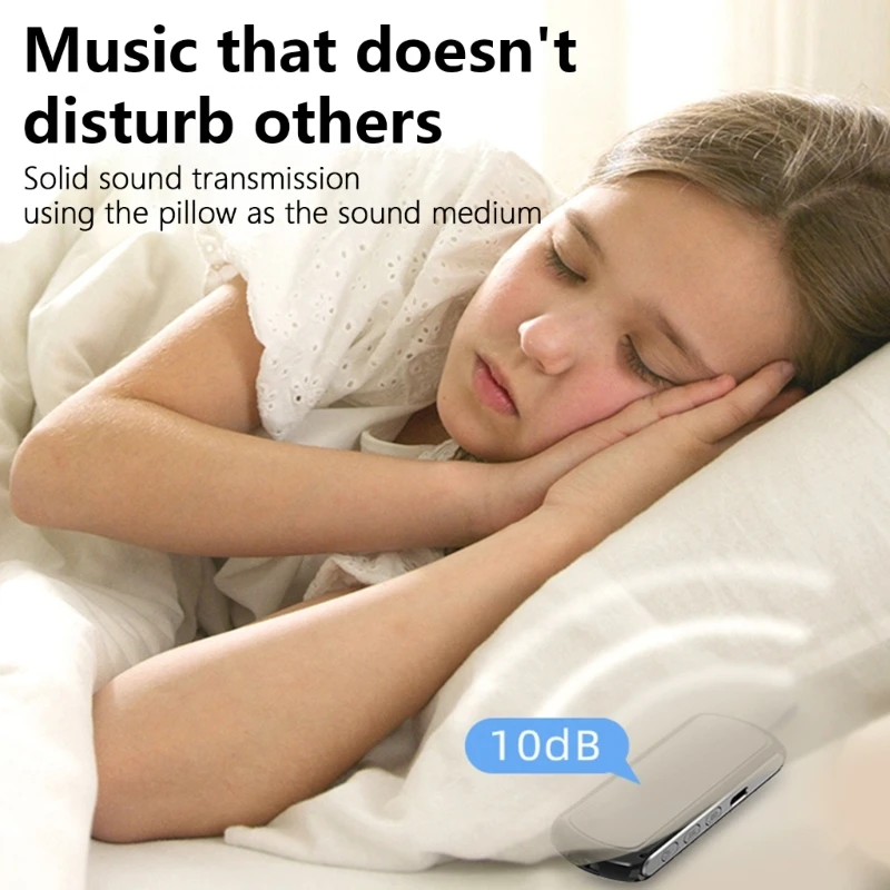 مكبر صوت وسادة لاسلكي للنوم الجانبي يتميز بتقنية التوصيل العظمي