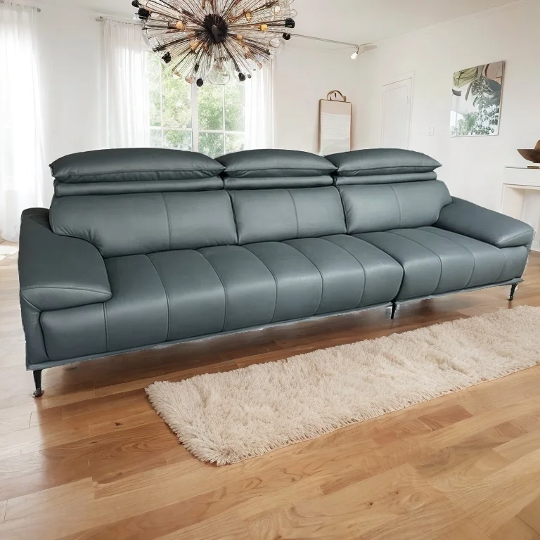 

#I Shape Sofa Manufacturer Full Grain Genuine Leather Couch