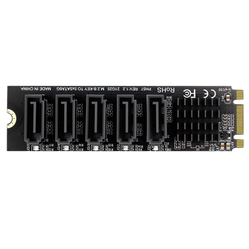 M.2 NGFF B-Key SATA Change scheda di espansione a 5 porte scheda di espansione da 6Gbps Chipset JM575