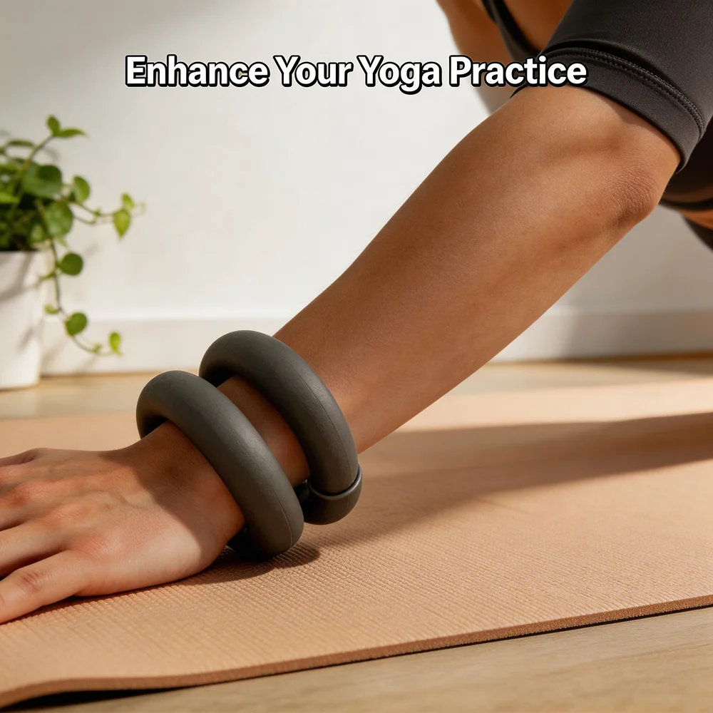 Adjustable Weighted Fitness Bracelet for Running Swimming Yoga Silicone Wrist Weight Bangle Portable Resistance Training Gear