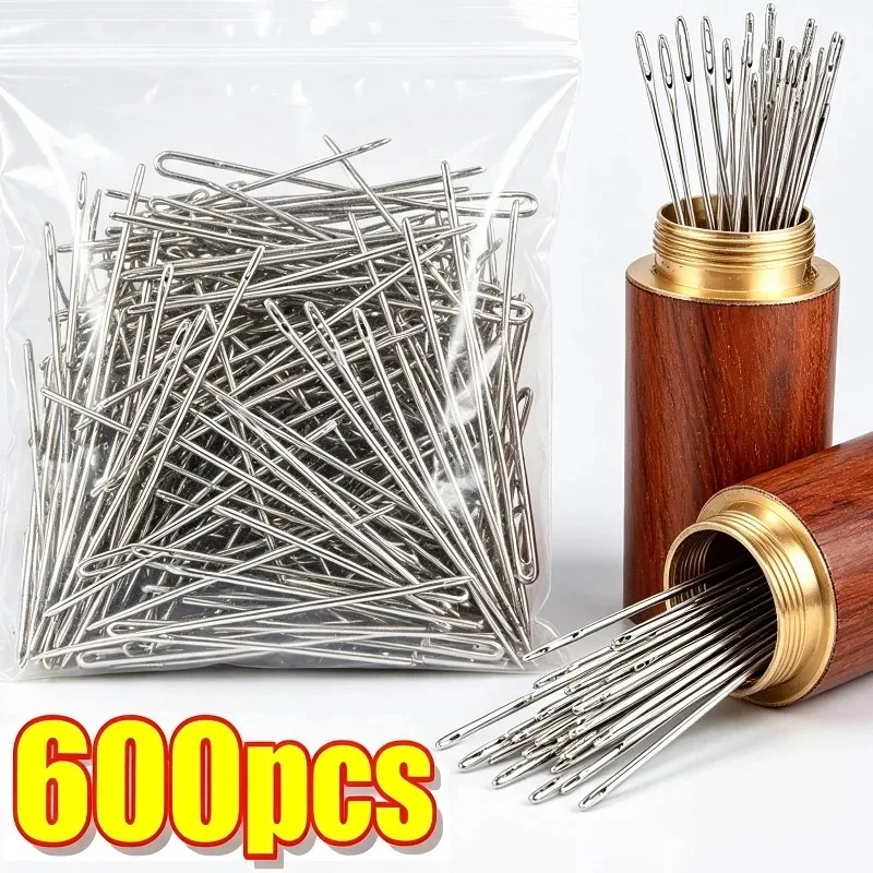 DIY Side Threading Big Hole Needle Set Blind Elderly Hand Stainless Steel Sewing Needless Threading Household DIY Sewing Needles