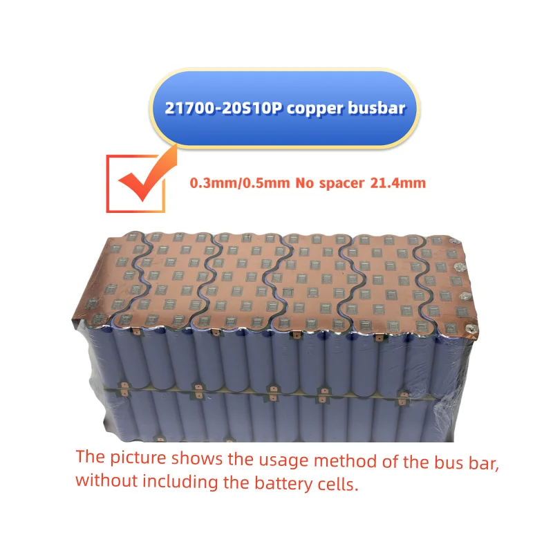 21700 Copper Busbar for Motorcycle Battery Pack Lifepo4 Connection Strip 0.3mm 20S 74V Custom-Made According to Drawing 1Sets