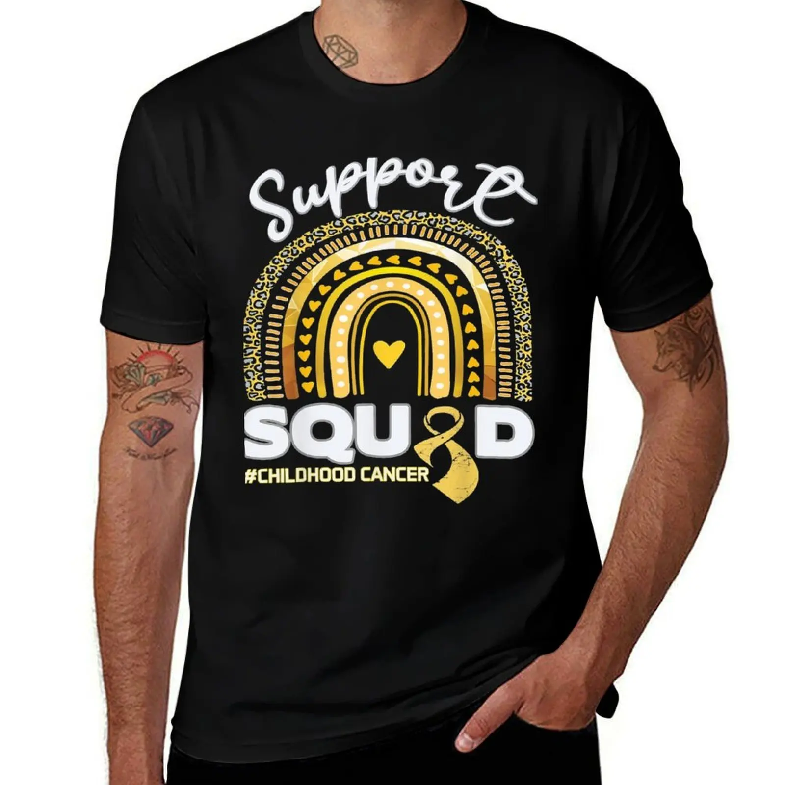 

Childhood Cancer Support Squad T-Shirt printed t shirts for man t shirts for man graphic funny T-Shirt