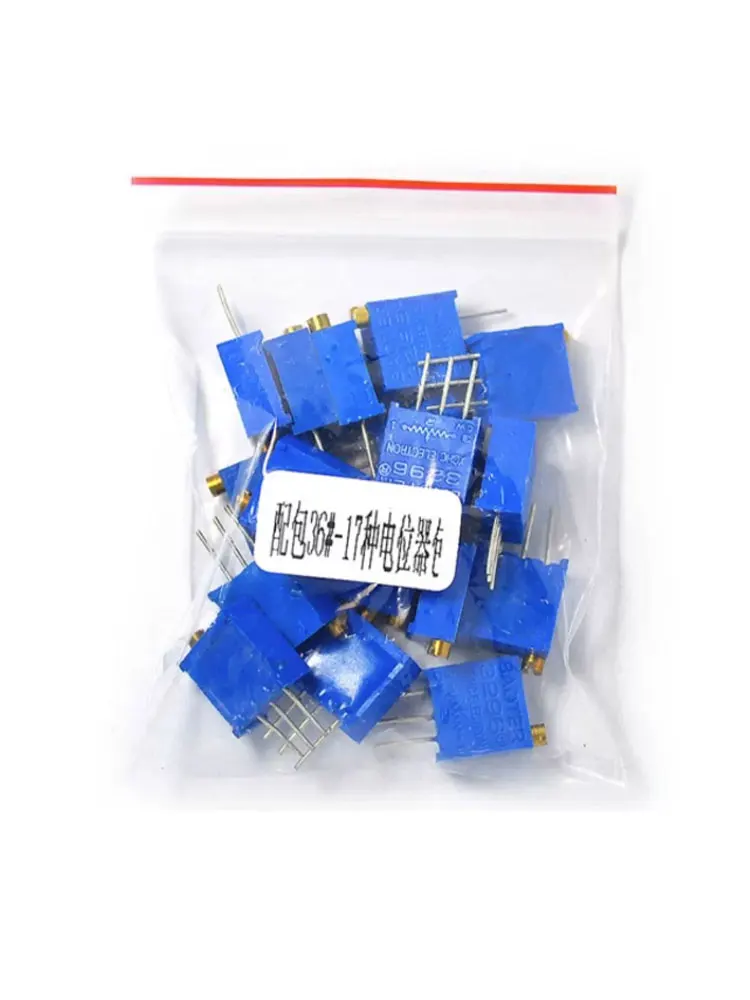 3296W/3362P/3386P Potentiometer Precision Blue and White Adjustable Resistor Kit Blue and White Adjustable Potentiometer Kit