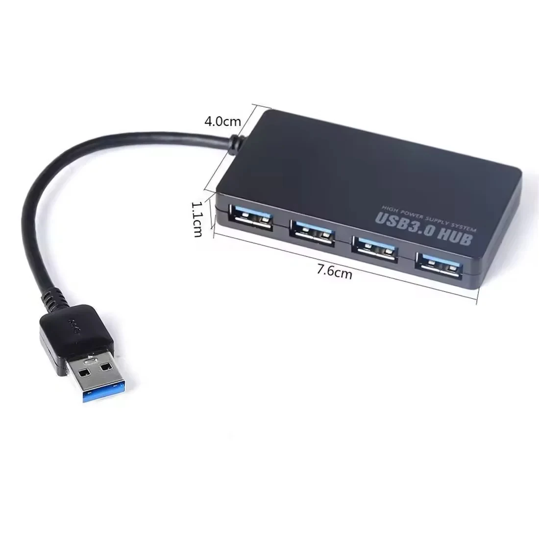 

High-Speed USB 3.0 Hub 4-Port Data Cable Splitter Adapter Multi-System Plug And Play Expander for Enhanced Connectivity