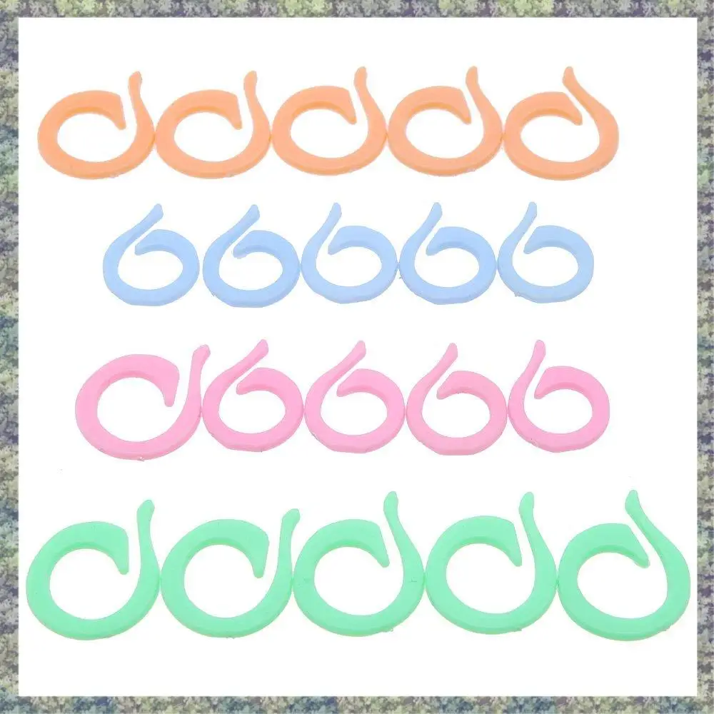 

WON 20Pcs Colorful Crochet Locking Stitch Marker Knitting Ring Maker Holder Set