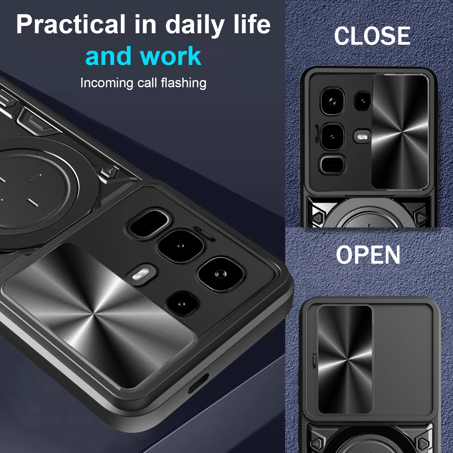 غطاء حماية لهاتف انفينيكس نوت 50 برو 4G 50 Pro + Plus 50x 5G مع حامل حلقي حامل عدسة حماية Fundas Coque Capa #5