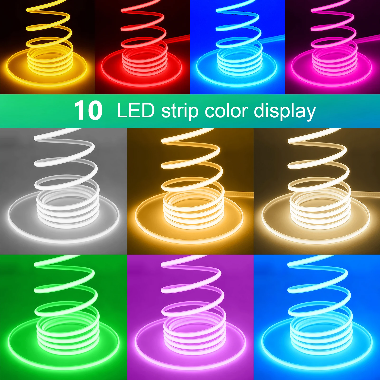 Dimmable COB LED Strip Light 220V WIFI 23key Remote Control Flexible LED Tape 288Leds/m IP67 Waterproof Ribbon Diode Home Decor