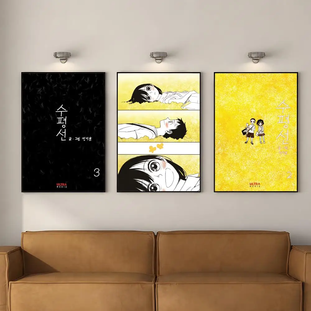 Manga T-The H-Horizon Poster PP Self Adhesive Decorative poster Waterproof Waterproof for Apartment Bedroom