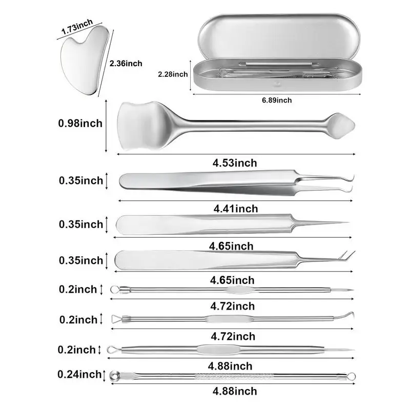 Usuwająca zaskórniki zestaw usuwanie trądziku do usuwania zaskórników do wyciskania skazy i usuwania Zit do nosa