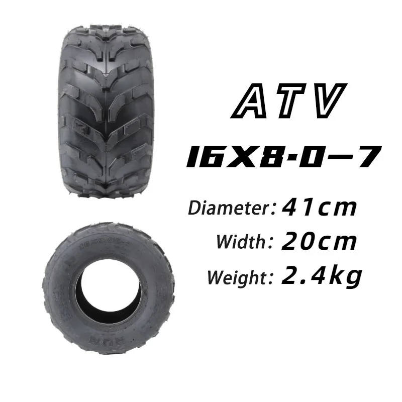 Factory Supply 16x8-7 tubeless motorcycle tyre Strong stability Anti-wear And Anti-tie