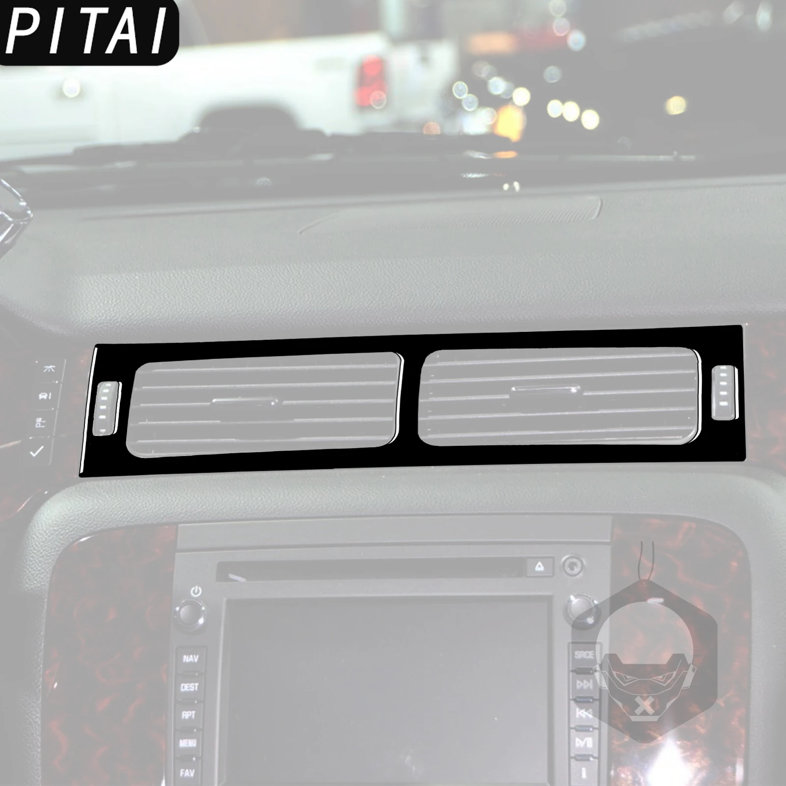 23Pcs Piano Black Interior Trim Stickers For Chevrolet Silverado Tahoe GMC Sierra LTZ SLT 2007-2013 Instrument Panel Cover Kit
