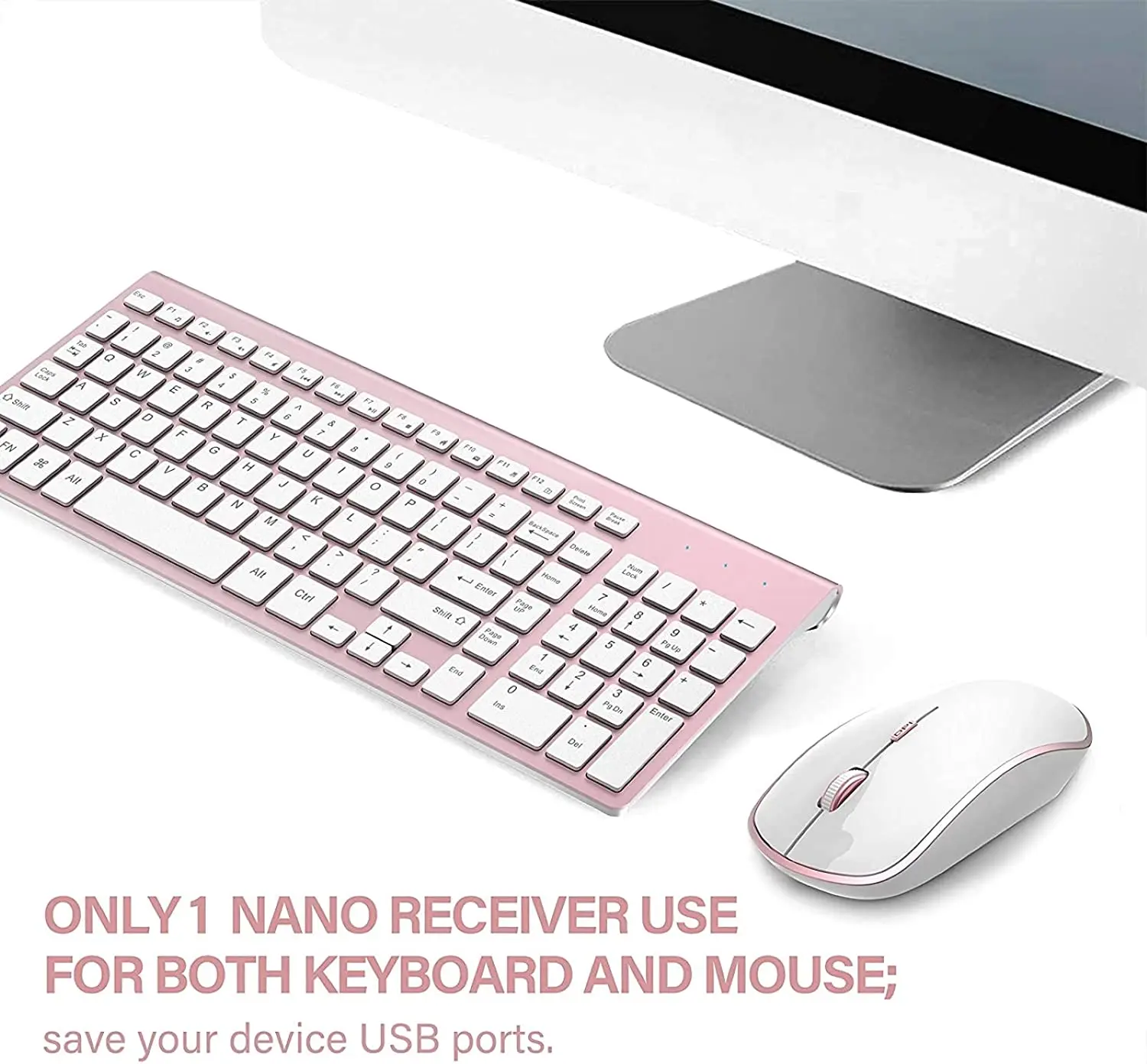 2.4G Wireless Keyboard and Mouse Combo Italian/Japanese/US Compact full-size keyboard mouse Set for PC Computer Laptop Mac