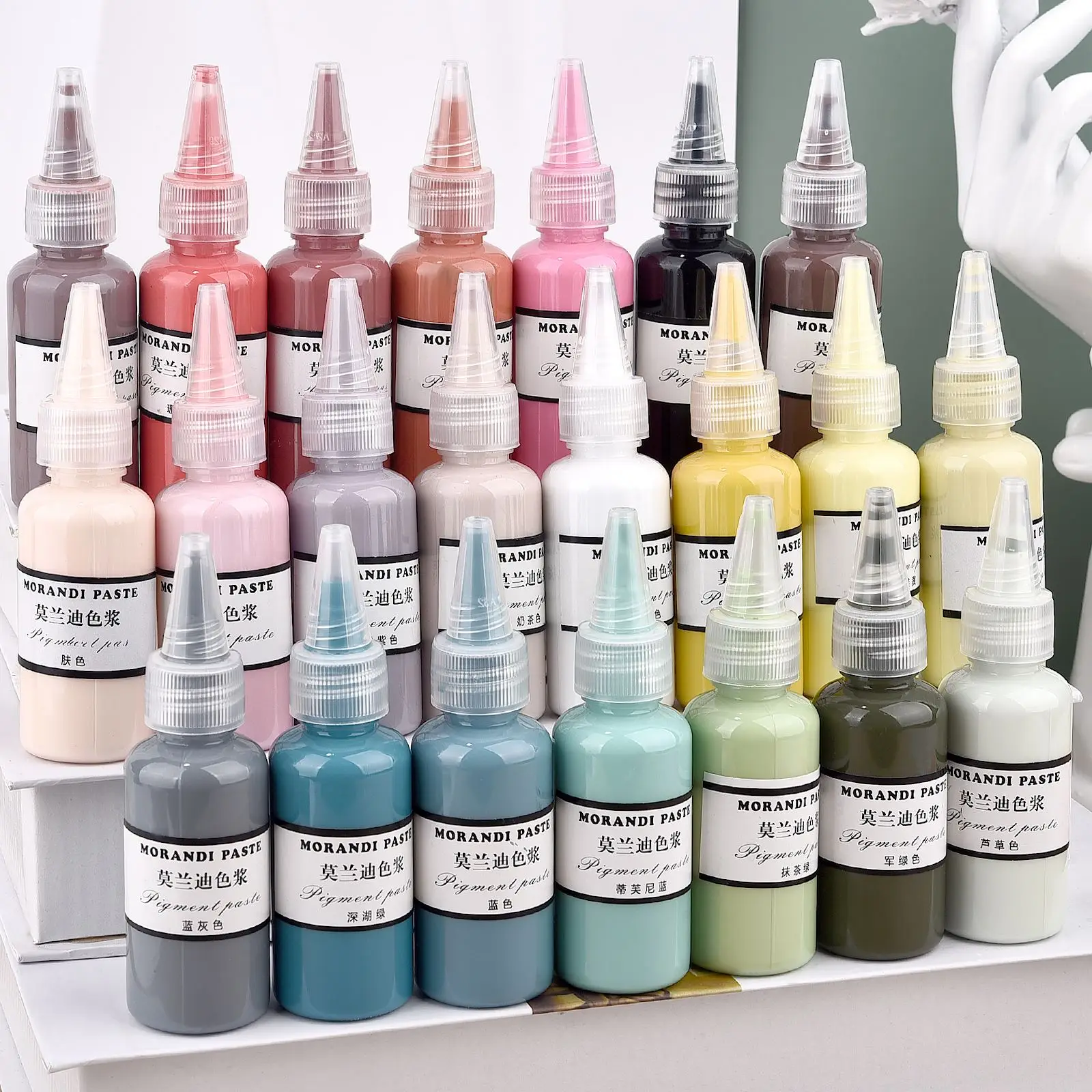 30g/Bottle Morandi Paste Pigment 22Colors UV Resin Liquid Colorant Ink Diffusion For Epoxy Resin Pigment Jewelry Making Material