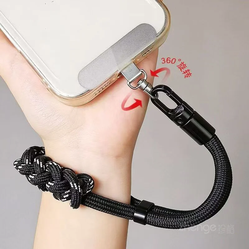 4-50 Stück 360 ° Drehbarer Handy-Charm-Handgelenkschlaufenhalter aus Edelstahl, ultradünner Lanyard-Patch, Metall-Handy-Befestigungslasche – Detail 5