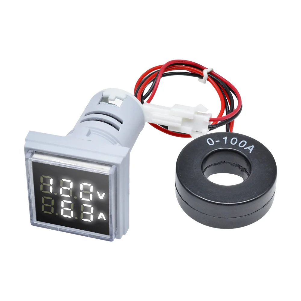 AC0-100A AC60-500V LED Dual Display AC Voltage Ammeter Digital Voltmeter Current Ampere Meter Volt Amp Car Tester Detector