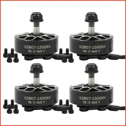 4pcs/lot X2807 2807 1300KV 2S-6S 1400W/ 1500KV 3S-5S 1300W/ 1700KV 3S-4S 900W 4mm Shaft Brushless Motor For 7-inch FPV Drone DIY