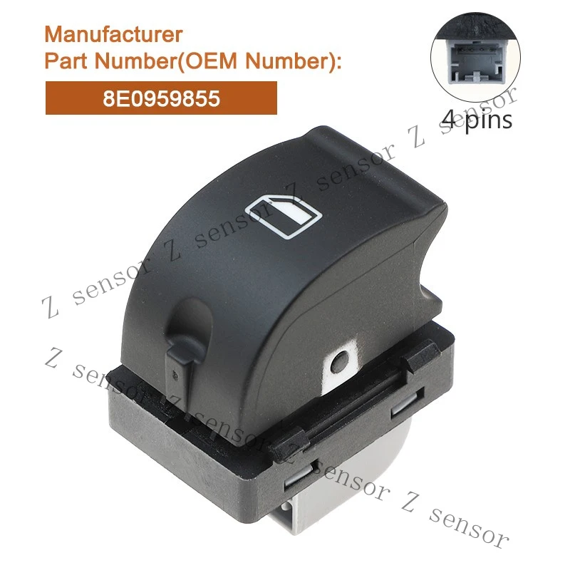 Z+ For Audi A4 B7 2004-2008 2.0 TDI Electric Window Switch Front or Rear 8E0959855