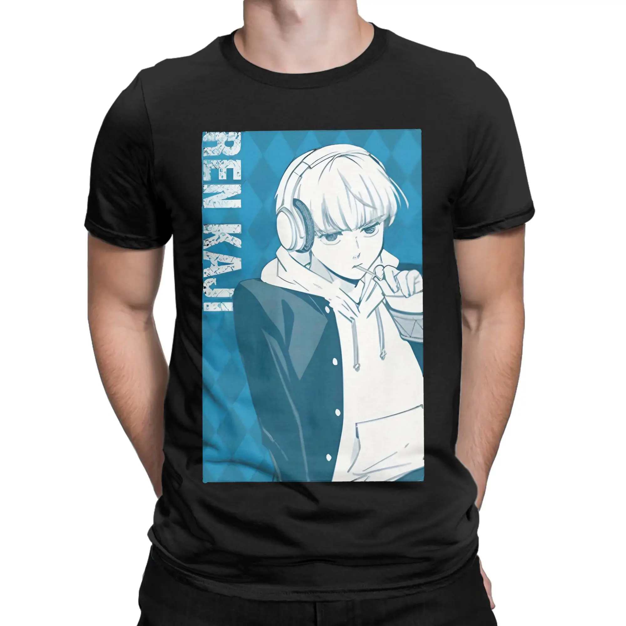 Vintage T-Shirt Summer Ren Kaji Wind Breakers Trendy Cool T-Shirts  Pure Cotton Tee Shirt for Men Y2K Short Sleeve Top Tees