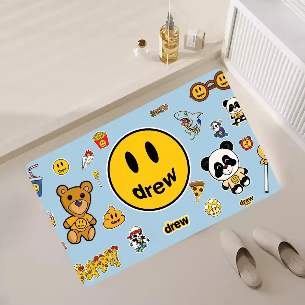 Luxury D-Drew Justin Bieber House Floor Mat Bedroom Kitchen Door Bath House Super Absorbent Foot Non-slip