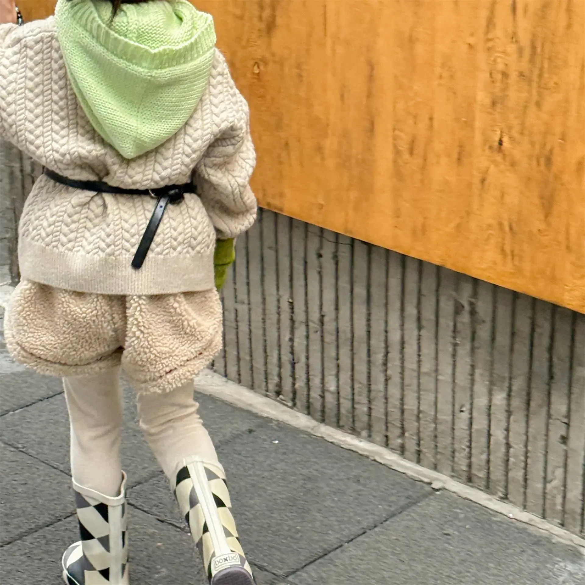 جديد وصول 2025 فتاة الملابس امبسوول السراويل 1-6Y شتاء دافئ الصوف سراويل تقليدية الأطفال لطيف بلون قيعان الزي #4