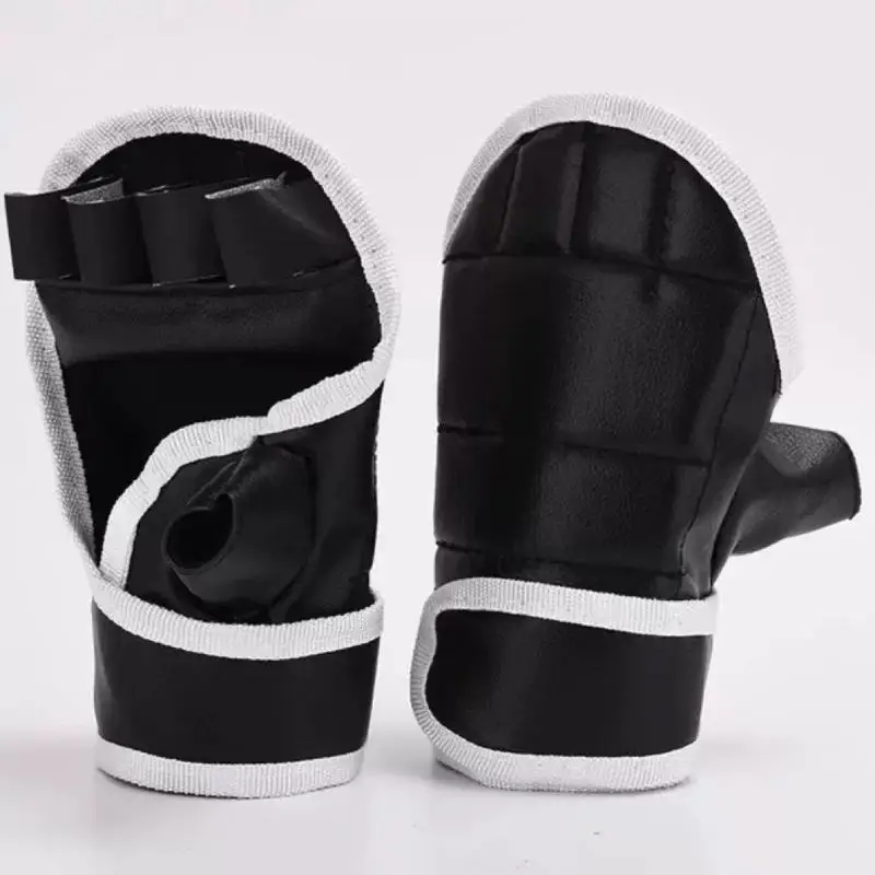 

Hot Sale Half Finger Boxing Gloves Fighting Kick Boxing Gloves Karate Muay Thai Training Workout Gloves Kids Men