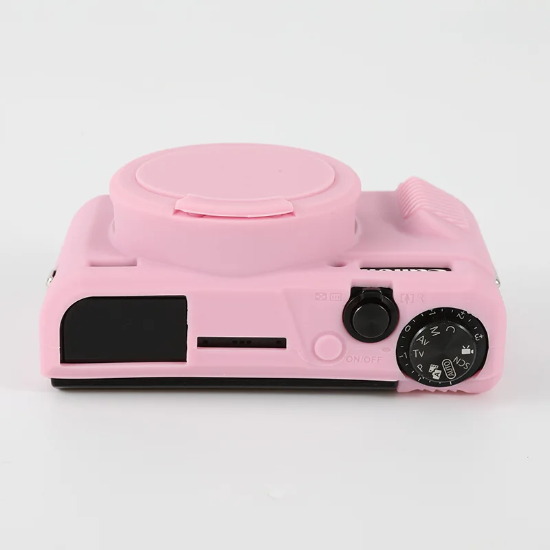 حافظة كاميرا من السيليكون الناعم لهاتف Canon Powershot G7XMark II G7X2 مع قبضة مضادة للانزلاق وحماية العدسة ومقاومة للخدش