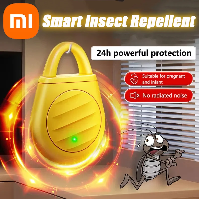 Ультразвуковой электронный репеллент от комаров Xiaomi Type-C с зарядкой, портативное интеллектуальное полностью автоматическое устройство контроля комаров, новое