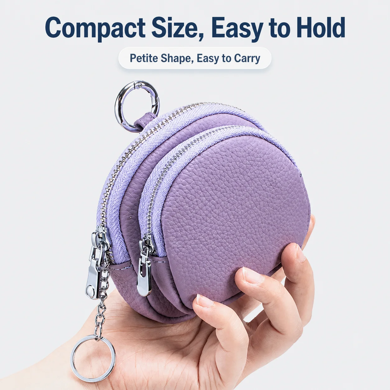 Top Grain Leather Purse Top Grain Leather Women Coin Purse Multi Function Coin Purse Genuine Leather For Cable Storage Cosmetic