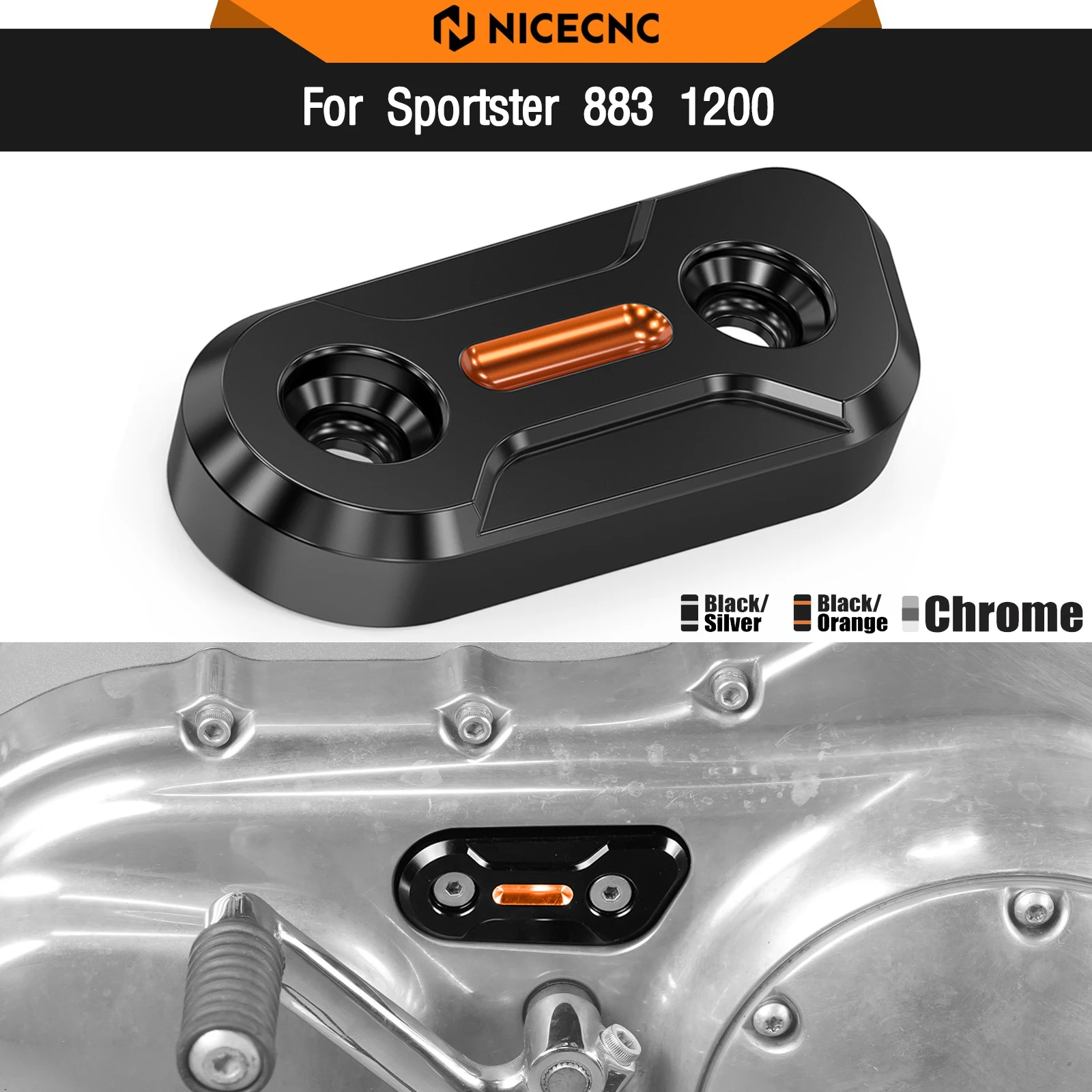 

For Harley Sportster 883 Superlow XL883L 2012-2020 Inspection Cover Sportster 1200 Custom XL1200C Iron 883 XL883N XL1200NS