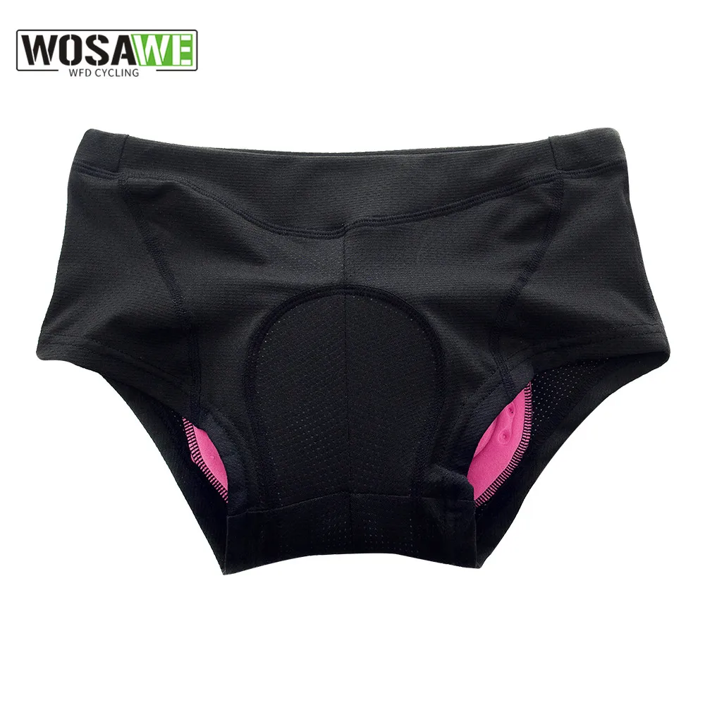 WOSAWE الدراجات Undershorts المرأة دراجة السراويل ثلاثية الأبعاد جل مبطن الدراجات السراويل الجبلية الدراجة الملابس الداخلية تنفس دراجة سراويل قصيرة