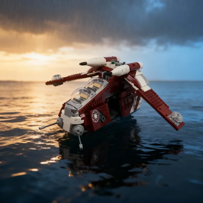 

1065pcs MOC Star Battle CG Gunship Mod Model Building Blocks Toy Architecture DIY Festival Gifts Idea Education Brick