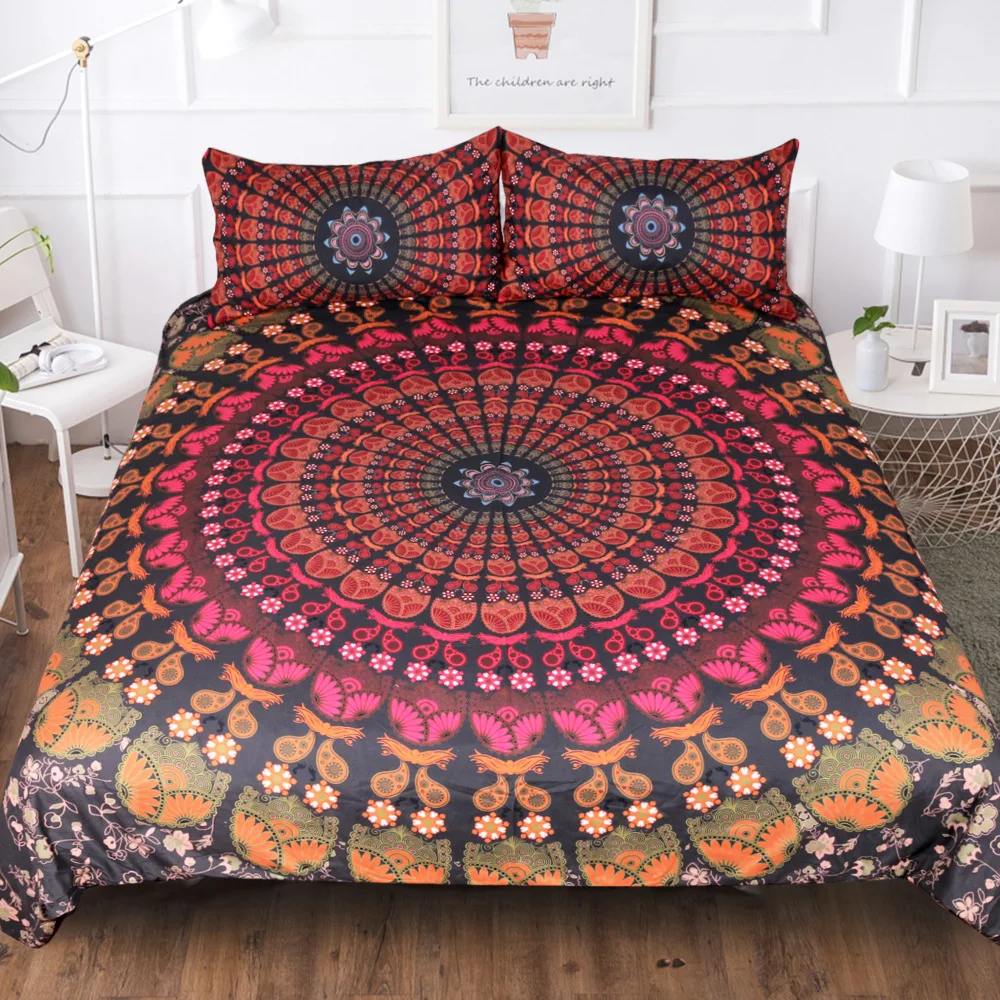 

Mandala Bedding Set Duvet Cover With Pillowcases Boho Bedroom Comforter Set Home Double Size Large Home Textile Hot Drop Ship