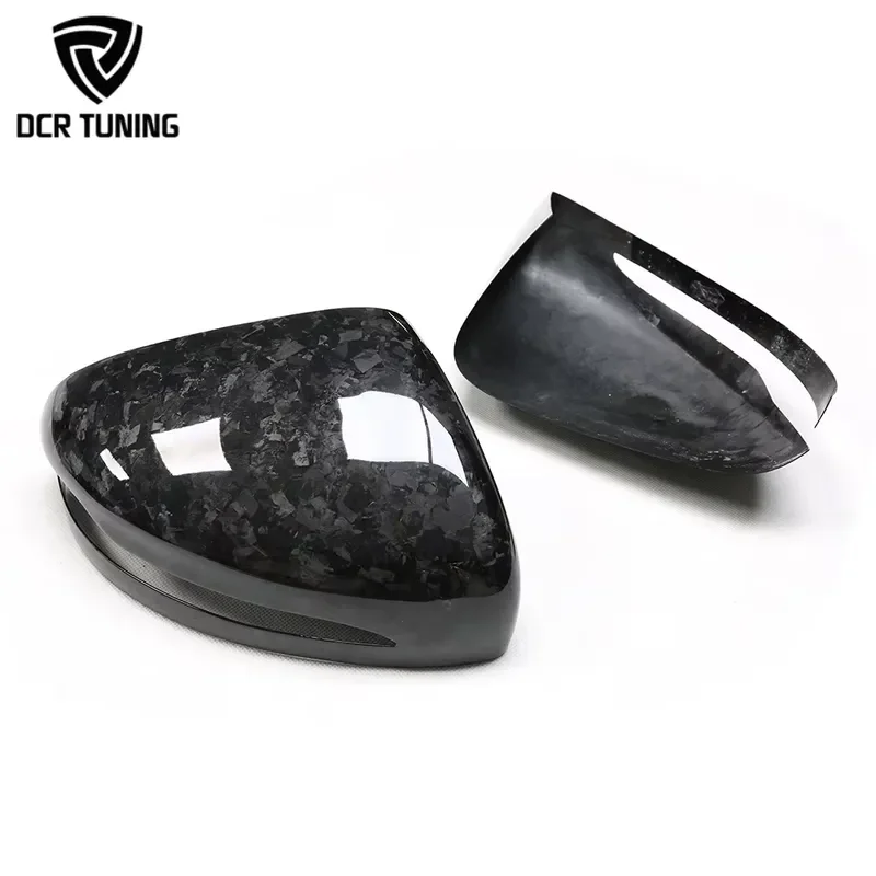 Forged Dry Carbon Fiber Front Mirror Cover Stick On for G Class W464 GLE X167 COUPE C292 GLS X167