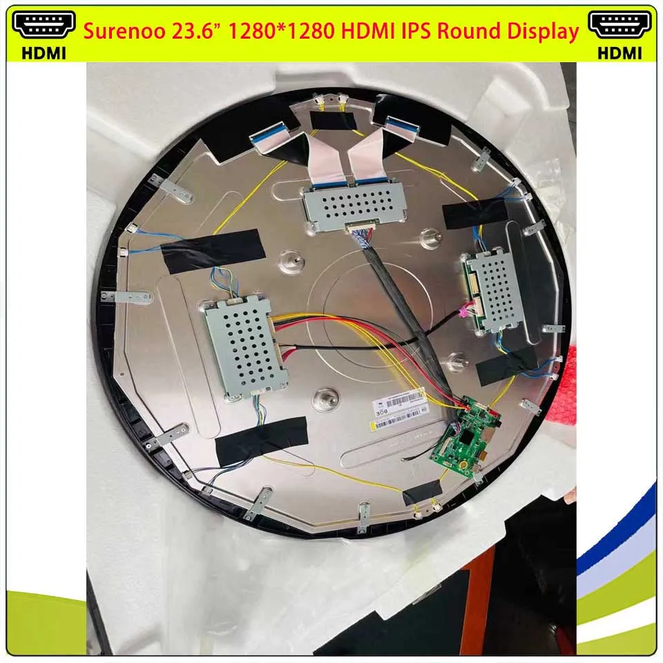 Imagem -03 - Surenono-compatível com Hdmi Mipi Lcd Módulo Screen Display Panel Círculo Redondo Ips Circular Tft Boe_dv236fbm-n00 23.6 1280x1280