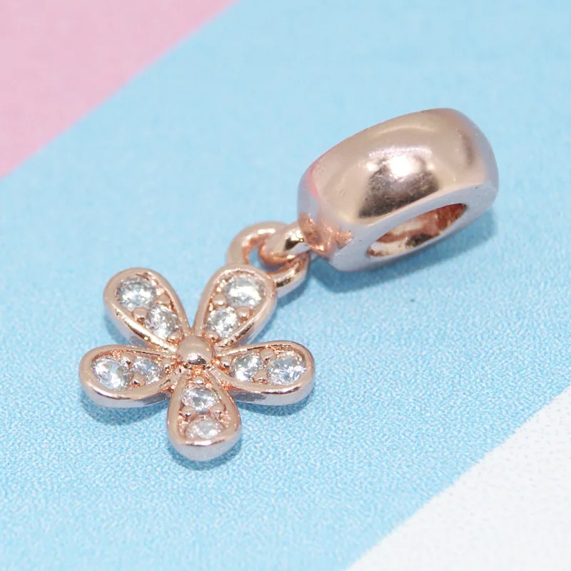 New 925 Silver Rose Gold Plated Best Mother Flower Crown Love Leaf Charms Beads Fit Original Pandora Bracelet DIY Woman Jewelry