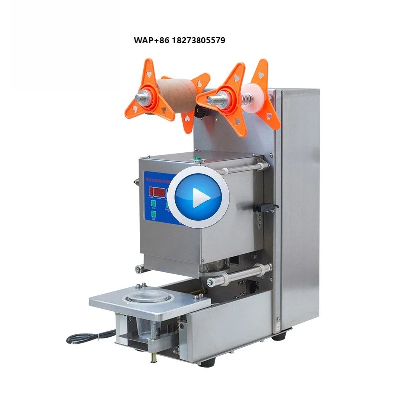 Bespacker QDF-95 Electric Bubble Tea Yogurt Juice Automatic Cup Sealing Machine for Plastic Paper Cups Cartons Beverage Chemical