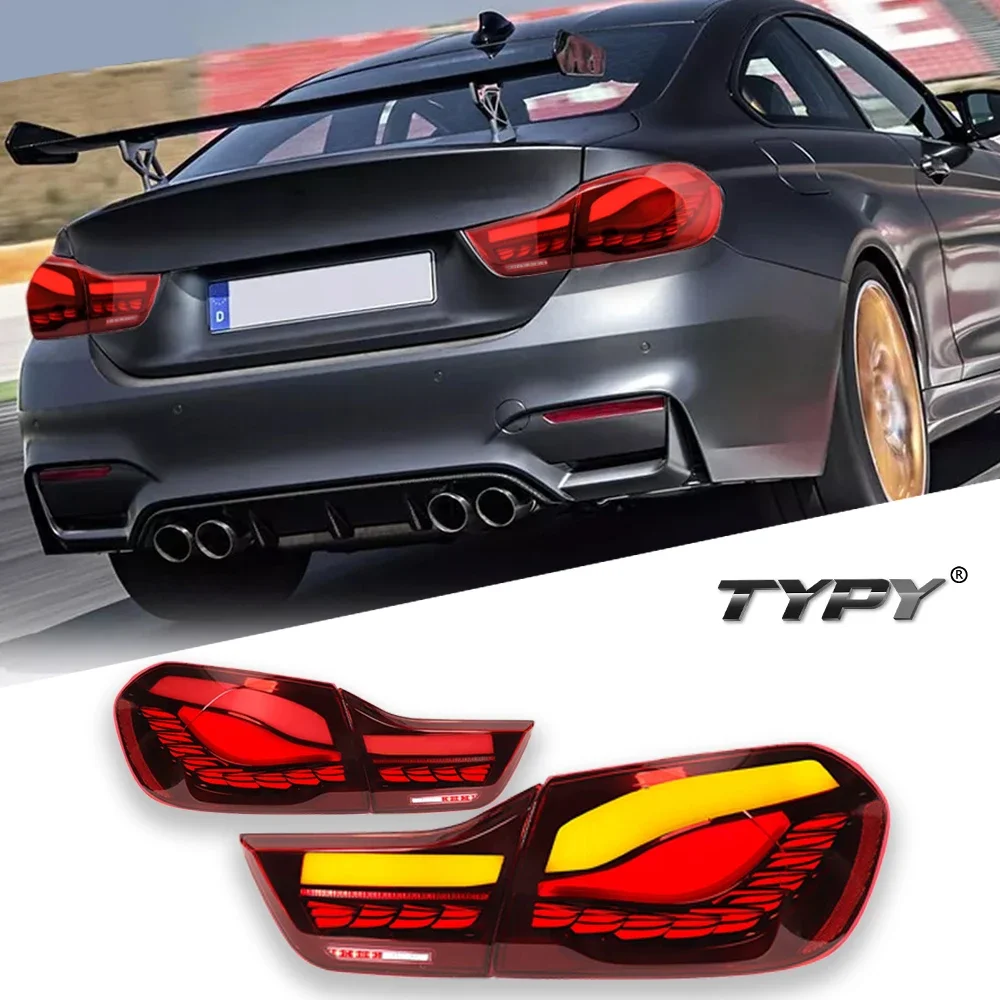 نوع سيارة لسيارات BMW 4 Series F32 الضوء الخلفي 2013-2019 ترقية المعدلة إلى إشارة الانعطاف الديناميكية DRL الجديدة LED الضوء الخلفي اكسسوارات السيارات