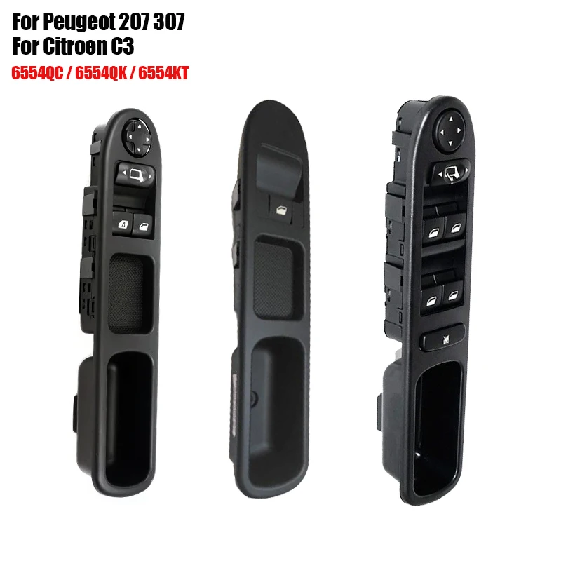 Power Window Switch Lifter Control Button For Peugeot 207 2006-2014 307 For Citroen C3 Picasso 2009-2014 6554QC 6554QK 6554KT