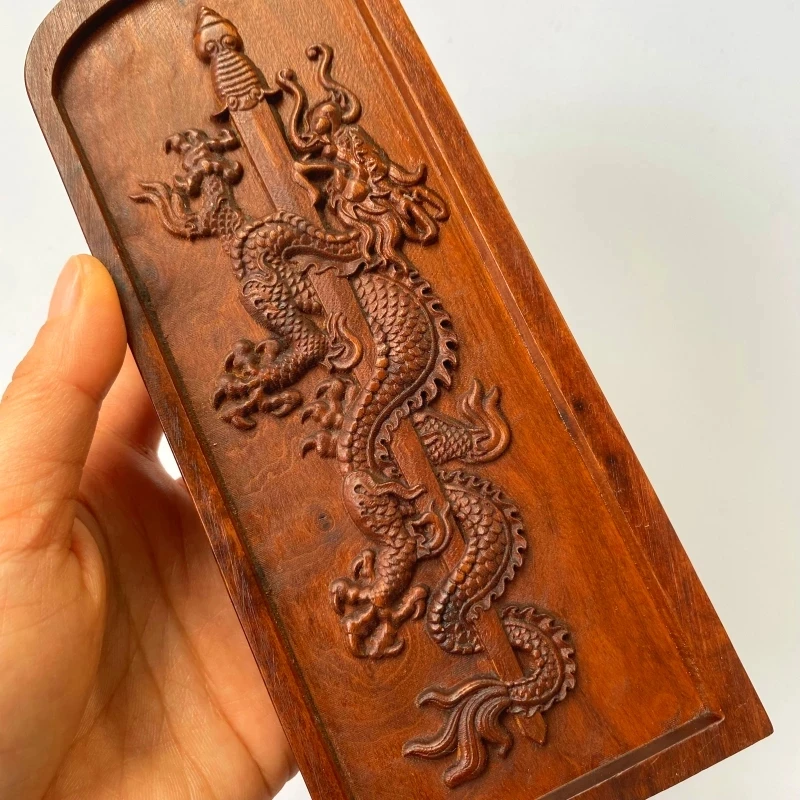 Lightning Strike Jujube Wood Token Taoist Supplies Embossed Dragon Sword Five Thunder Orders