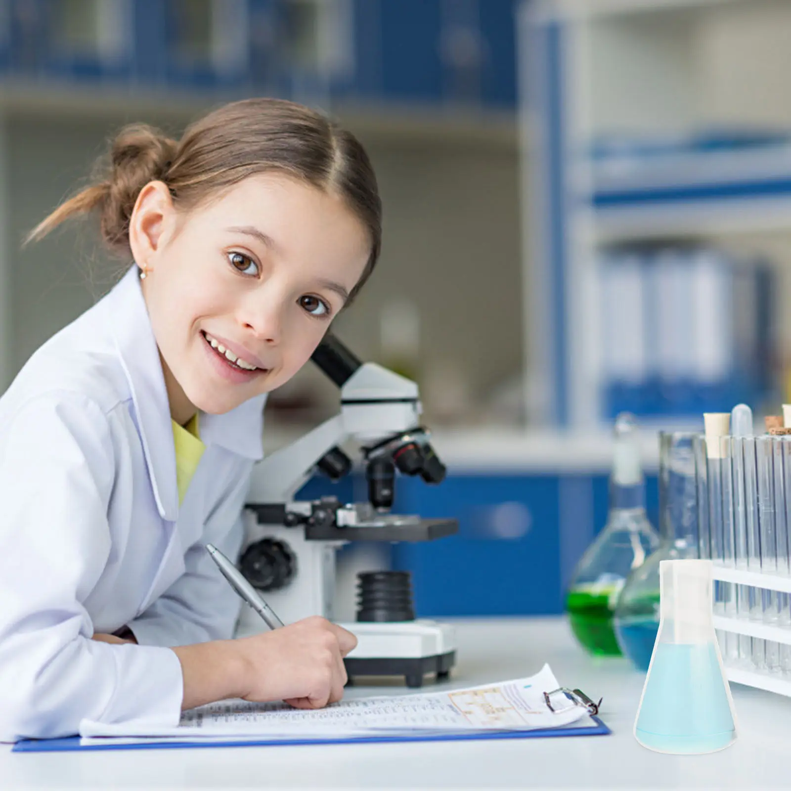 

10 шт. пластиковых конических колб Эрленмейера для лабораторных и научных экспериментов