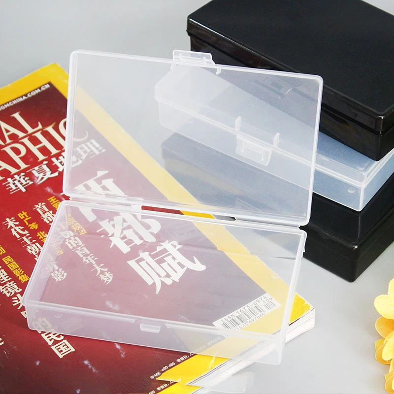 Transparent Plastic Storage Box Rectangle Organizer Stickers