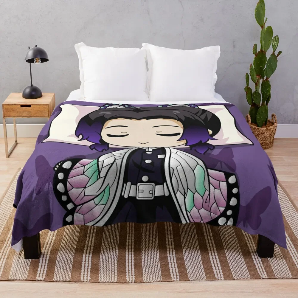 

Shinobu Kocho Kimetsu no Yaiba Throw Blanket Bed linens Luxury Designer Blankets