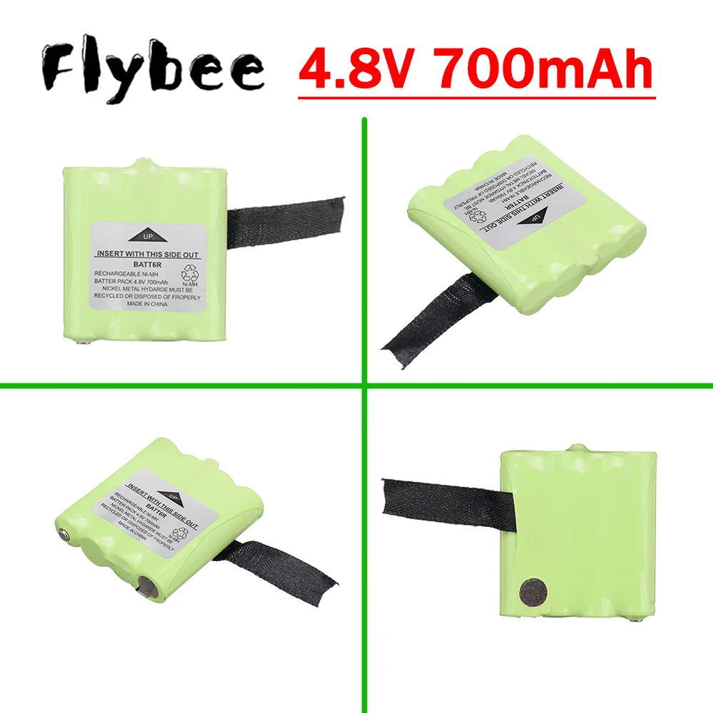 Rechargeable 4.8V 700MAH Ni-MH 2 Way Radio Battery for Midland BATT6R BATT-6R M24 M48 M99 LXT-325 LXT490 LXT Series Radios