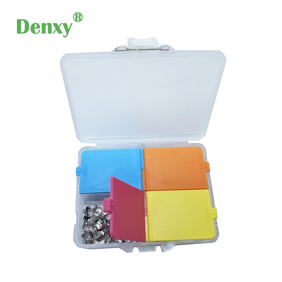 DENXY Dental Kieferorthopädische Bukkalröhrchen mit Netzbasis, breiter Eingang, 1./2. Molaren, 018/022 Bukkalröhrchen, 200 Stück/Box, klebbar – Detail 4